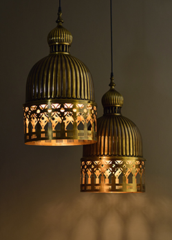 Veneto Lamp Gold Antique by Sahil & Sarthak